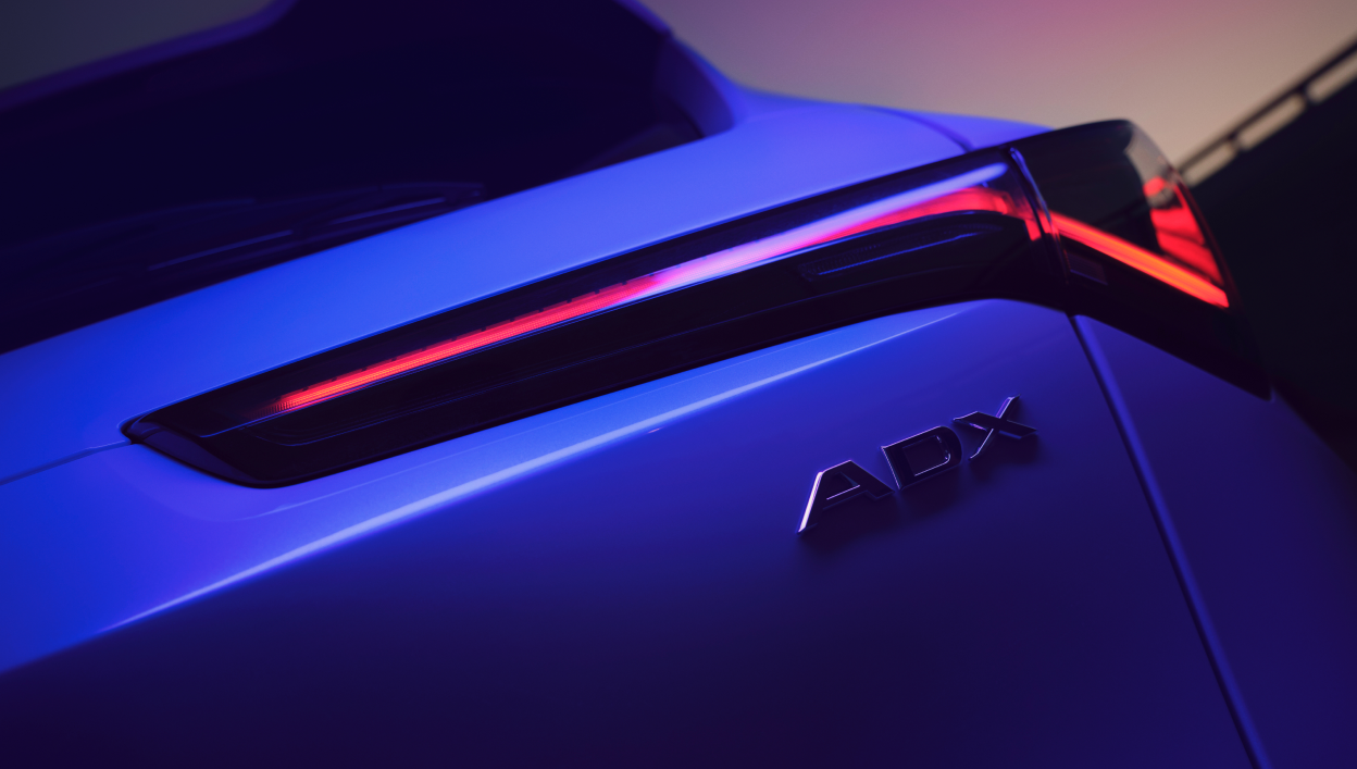 A zoomed-in imagine of the back of a 2025 Acura ADX revealing its back-lights.