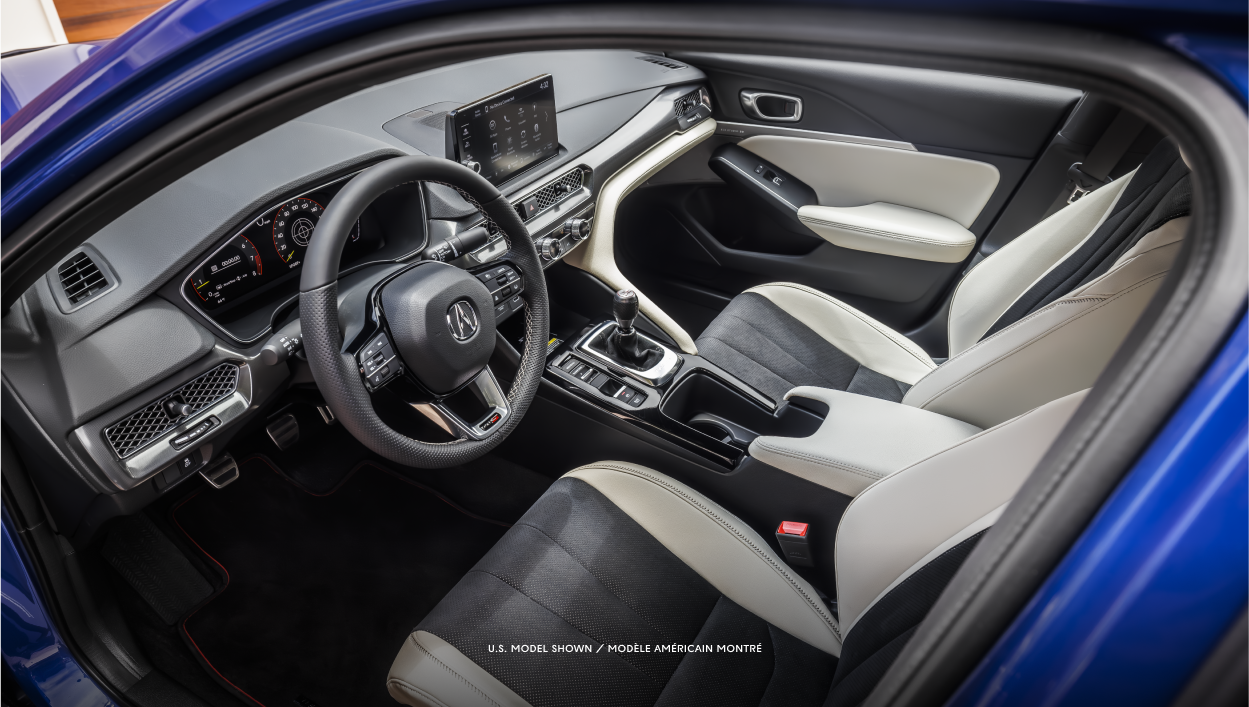 Birds eye view of the cabin of an Integra.