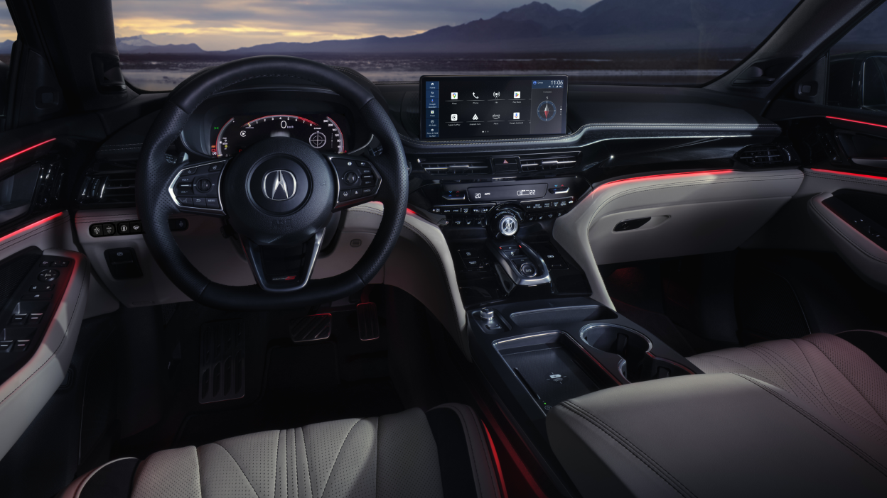 A digital display on the dash of an MDX.